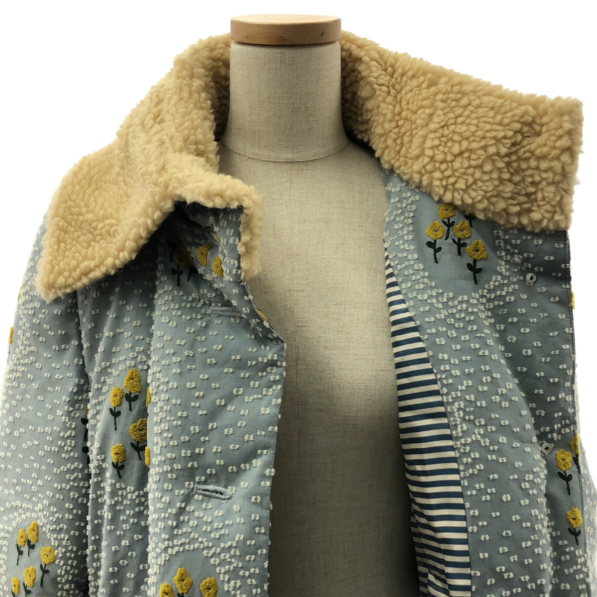 mina perhonen / ミナペルホネン ballade / バラード シルクブレンド ボア オーバー ダウン コート