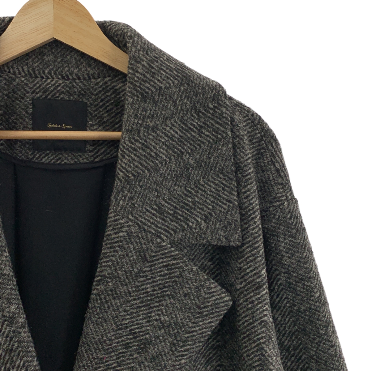 Spick and Span / スピックアンドスパン Wスライバー ヘリンボーン ミドル コート