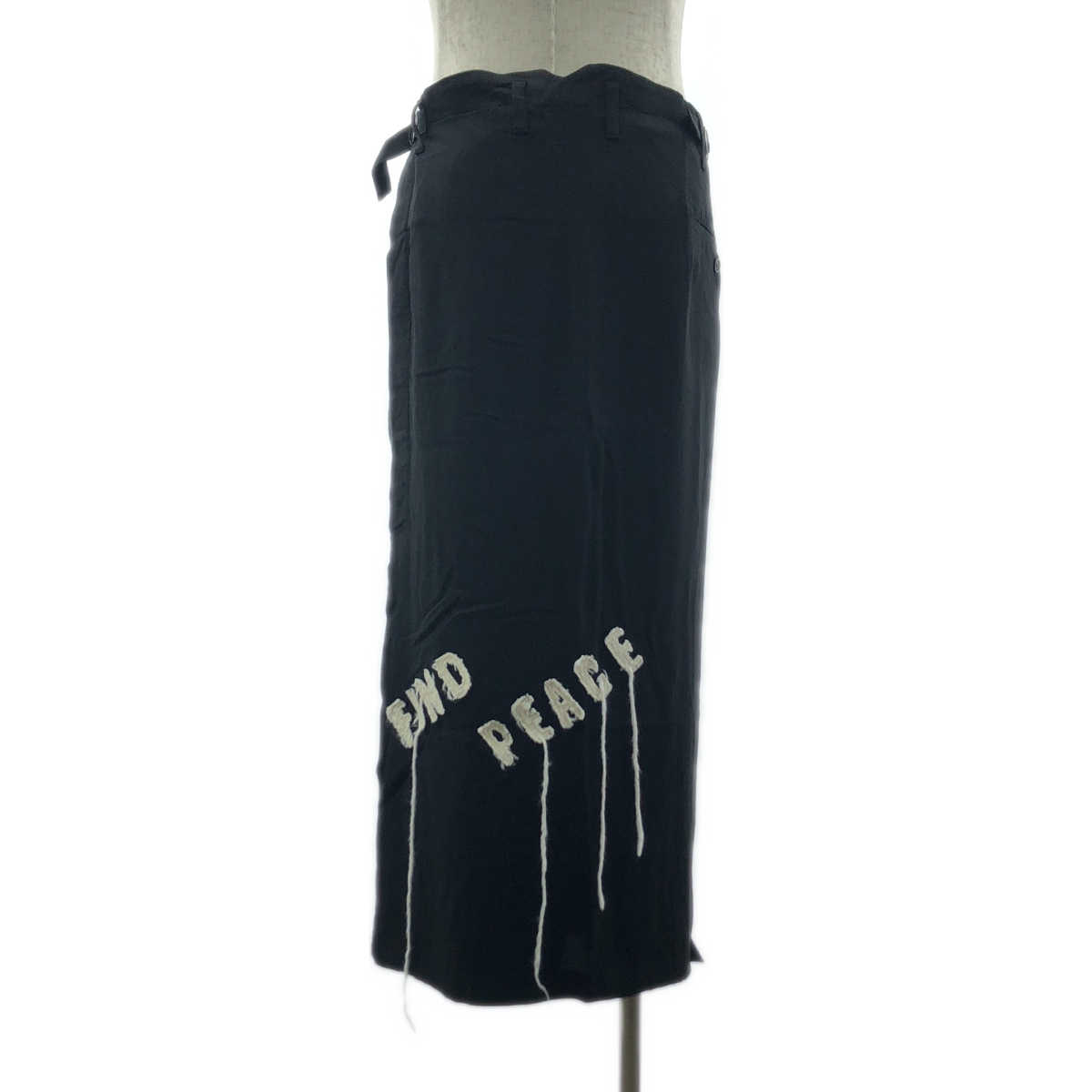 YOHJI YAMAMOTO POUR HOMME / ヨウジヤマモトプールオム Cu/Ry/S GABARDINE PATCH RIGHT SIDE VENTS SKIRT / アジャスター ワイド スカート