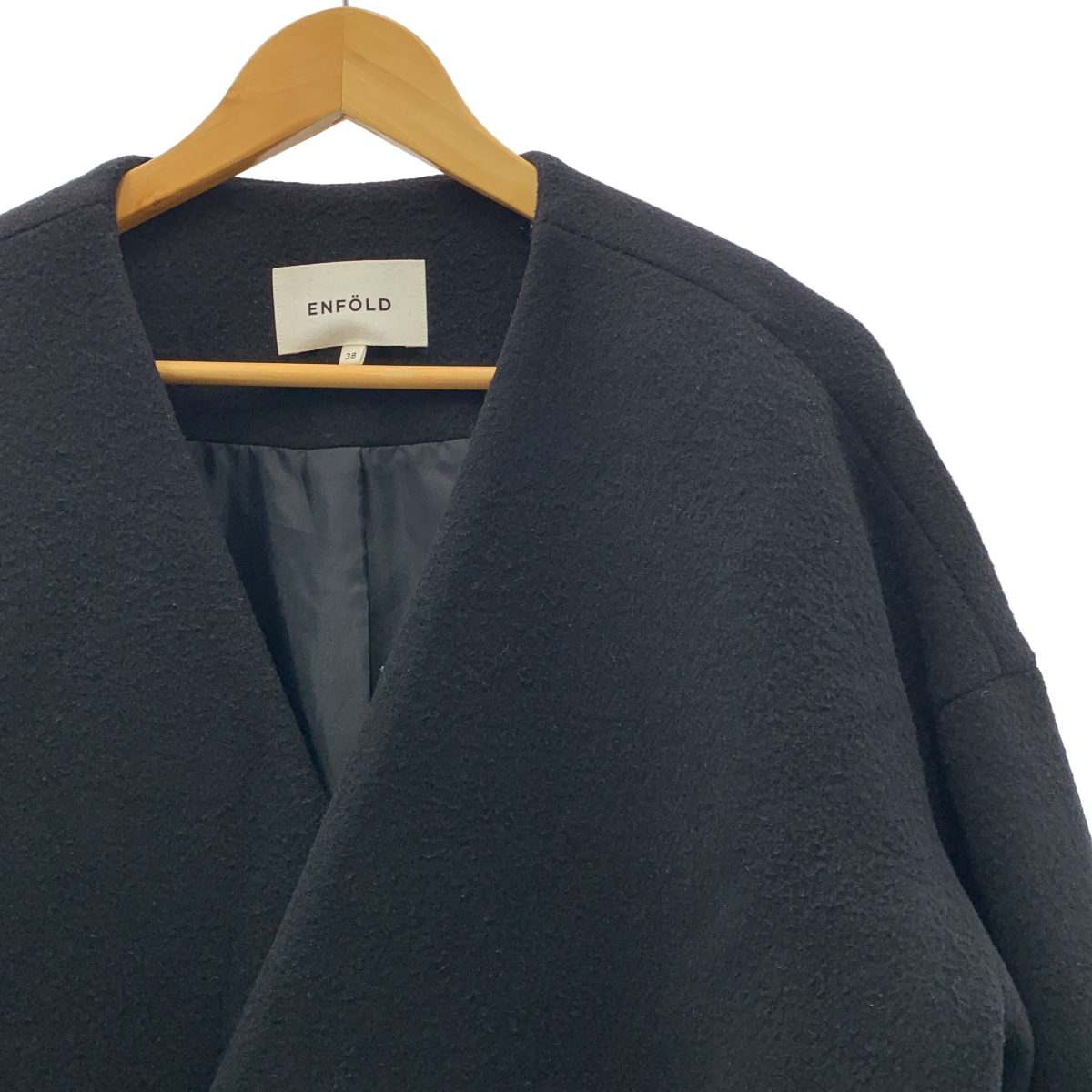 ENFOLD / エンフォルド バイカラー 圧縮ビーバーキルティングAラインコート