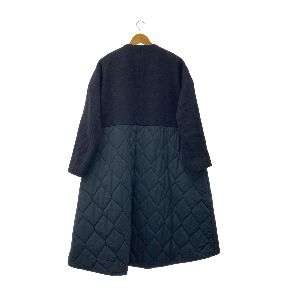 ENFOLD / エンフォルド バイカラー 圧縮ビーバーキルティングAラインコート