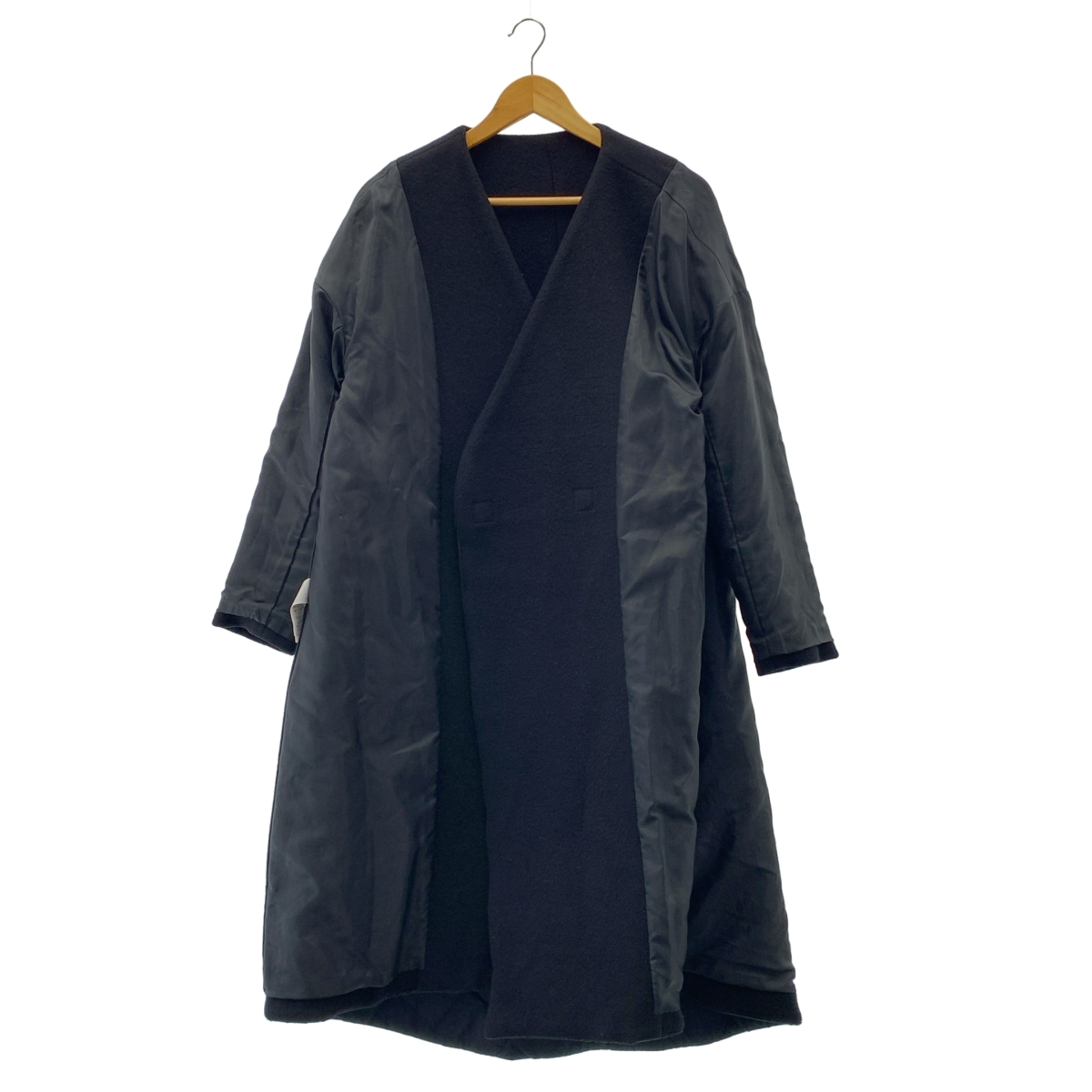 ENFOLD / エンフォルド バイカラー 圧縮ビーバーキルティングAラインコート