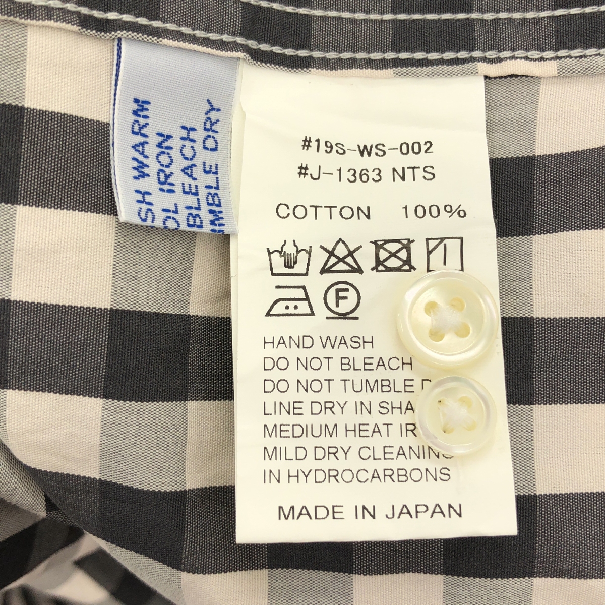 その他 COMBED COTTON / チェック バンドカラー ポケット付き シャツ ワンピース