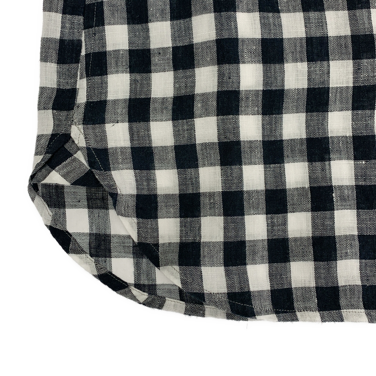 MARGARET HOWELL / マーガレットハウエル リネン ギンガムチェック ボタンダウン 半袖シャツ