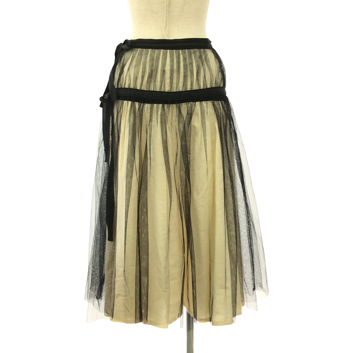 tricot COMME des GARCONS / トリココムデギャルソン チュールドッキング ラップデザイン ロングスカート