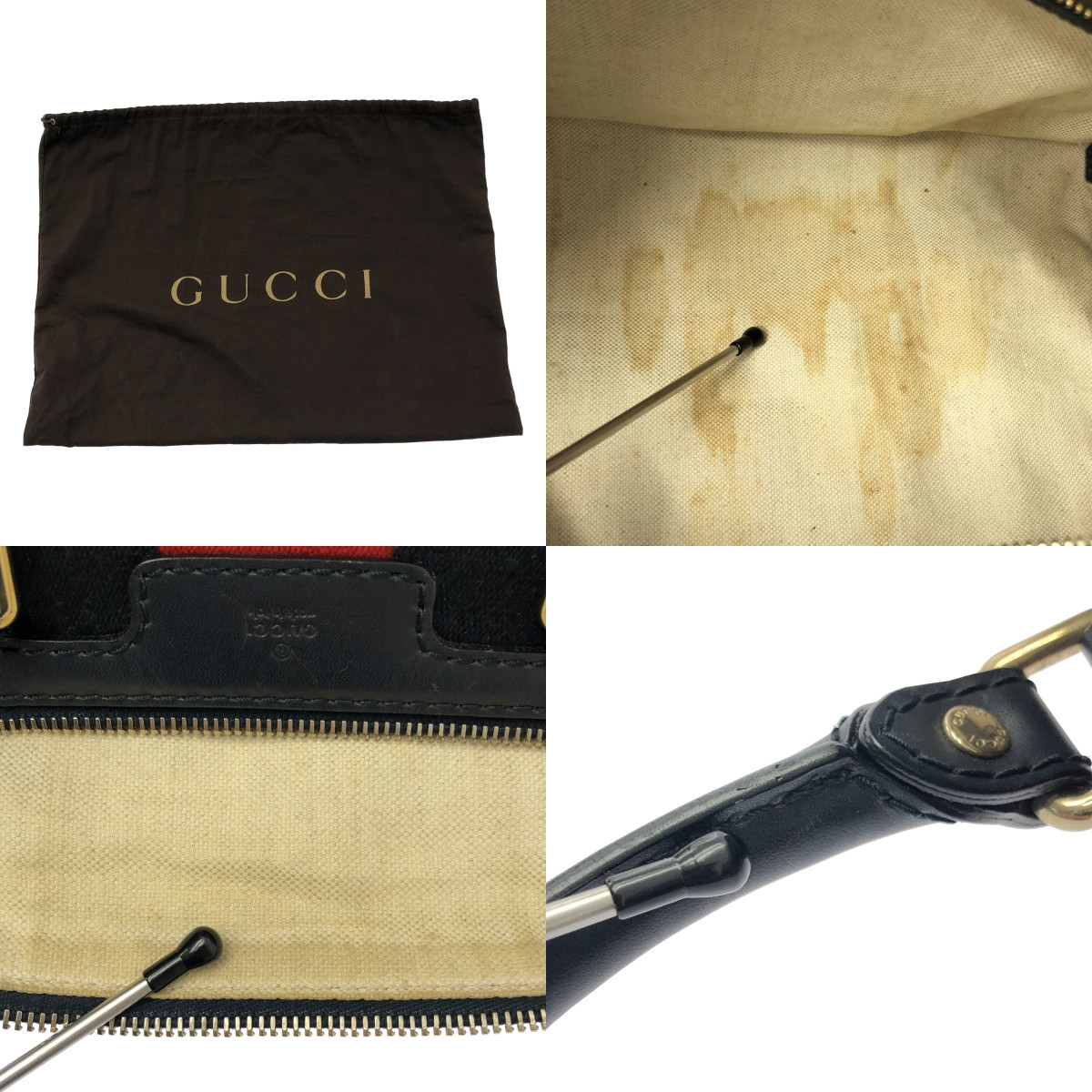 GUCCI / グッチ GGキャンバス シェリーライン ボストンバッグ