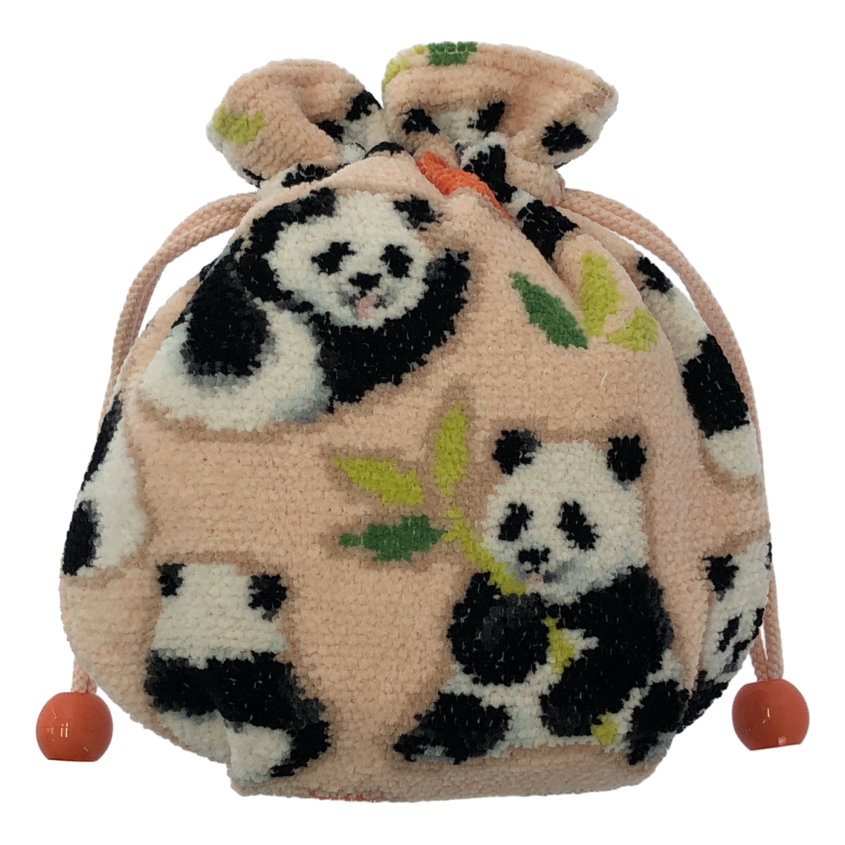 FEILER / フェイラー パンダ 総柄 巾着 ポーチ