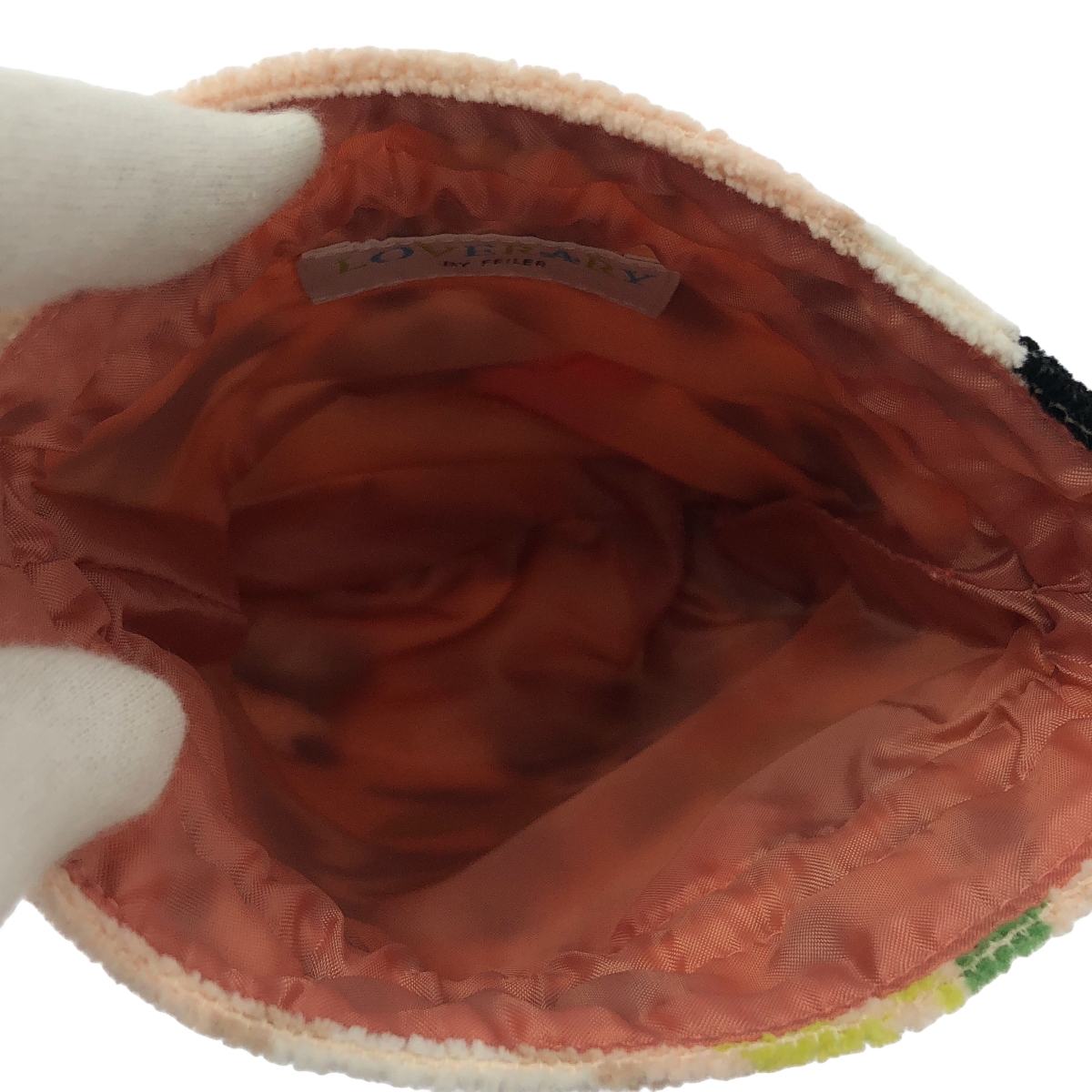 FEILER / フェイラー パンダ 総柄 巾着 ポーチ