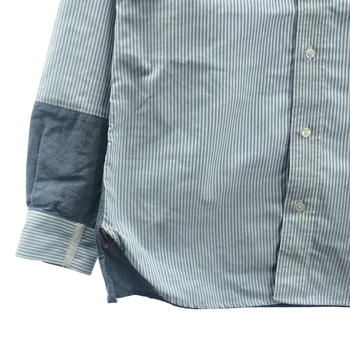 eye JUNYA WATANABE COMME des GARCONS MAN / アイジュンヤワタナベ マン ×BROOKS BROTHERS ブルックスブラザーズ / 異素材切替 ストライプ オックスフォード ボタンダウンシャツ