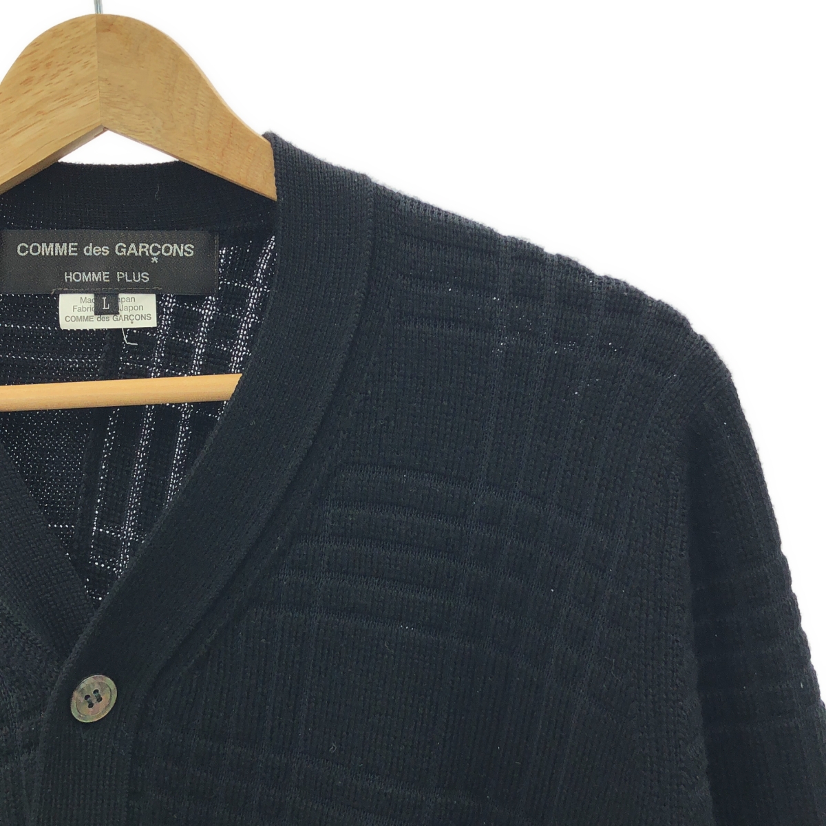 COMME des GARCONS HOMME PLUS / コムデギャルソンオムプリュス 捻じれ チェック ウールニット カーディガン