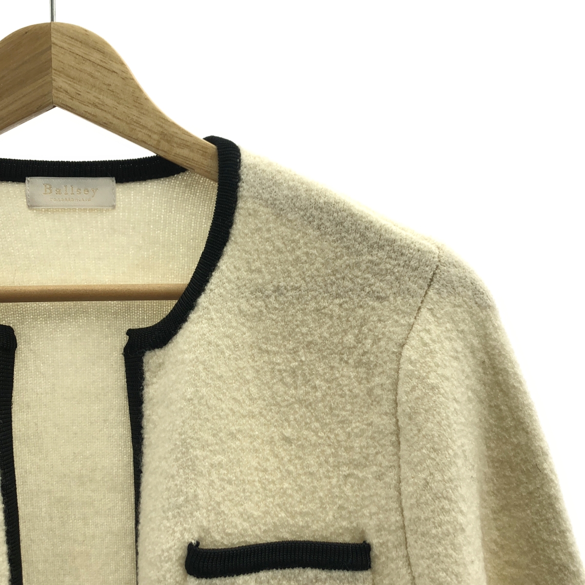 Tomorrowland BALLSEY / トゥモローランドボールジー ウールナイロンブークレー フロント オープン カーディガン