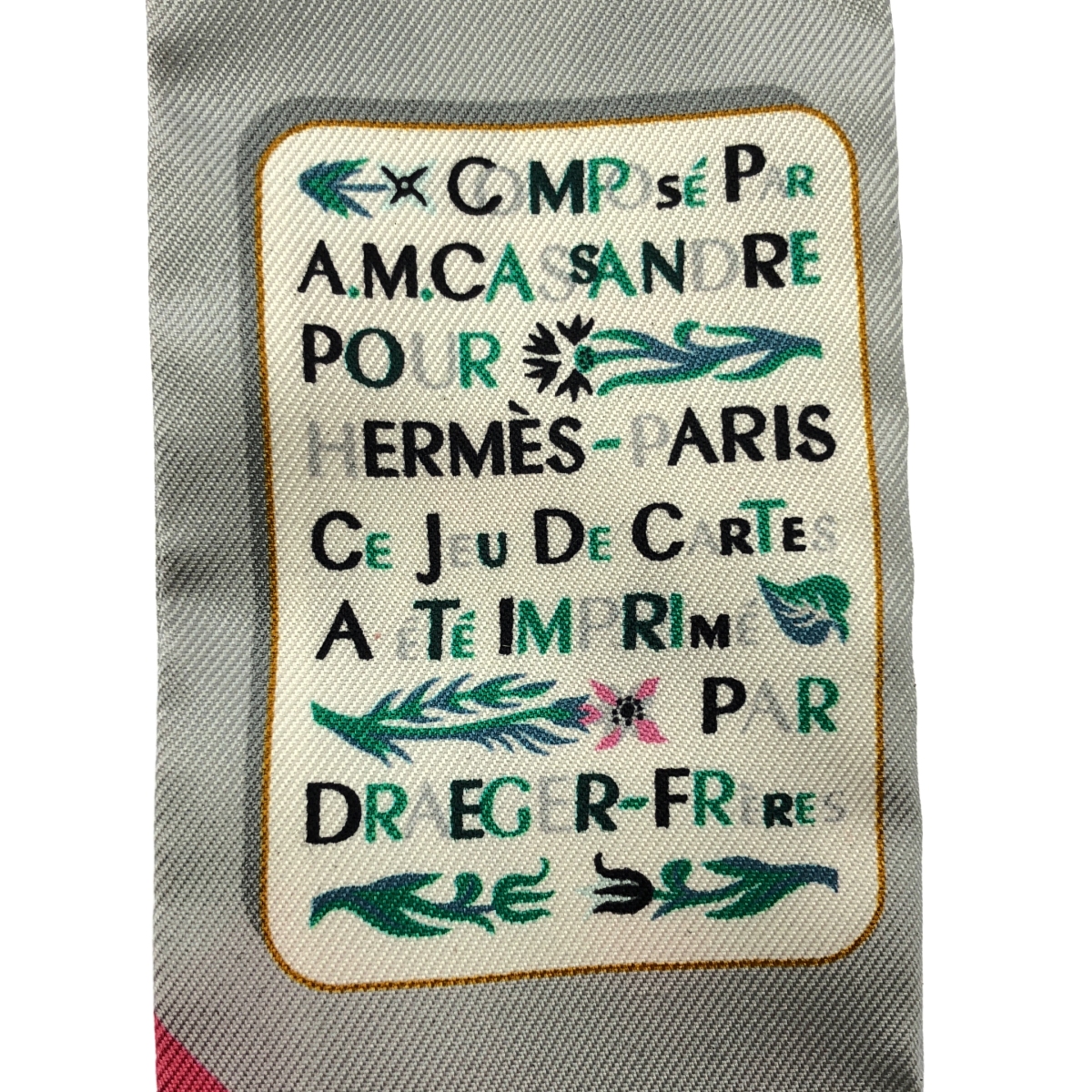 HERMES / エルメス TWILLY JEU DE CARTES トランプ シルク ツイリー スカーフ