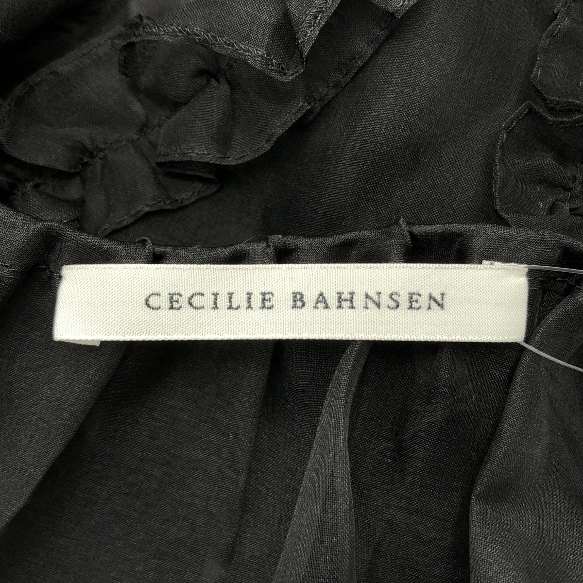 Cecilie Bahnsen / セシリーバンセン OPAL DRESS オパールドレス シルク フリル シアー ノースリーブ ワンピース