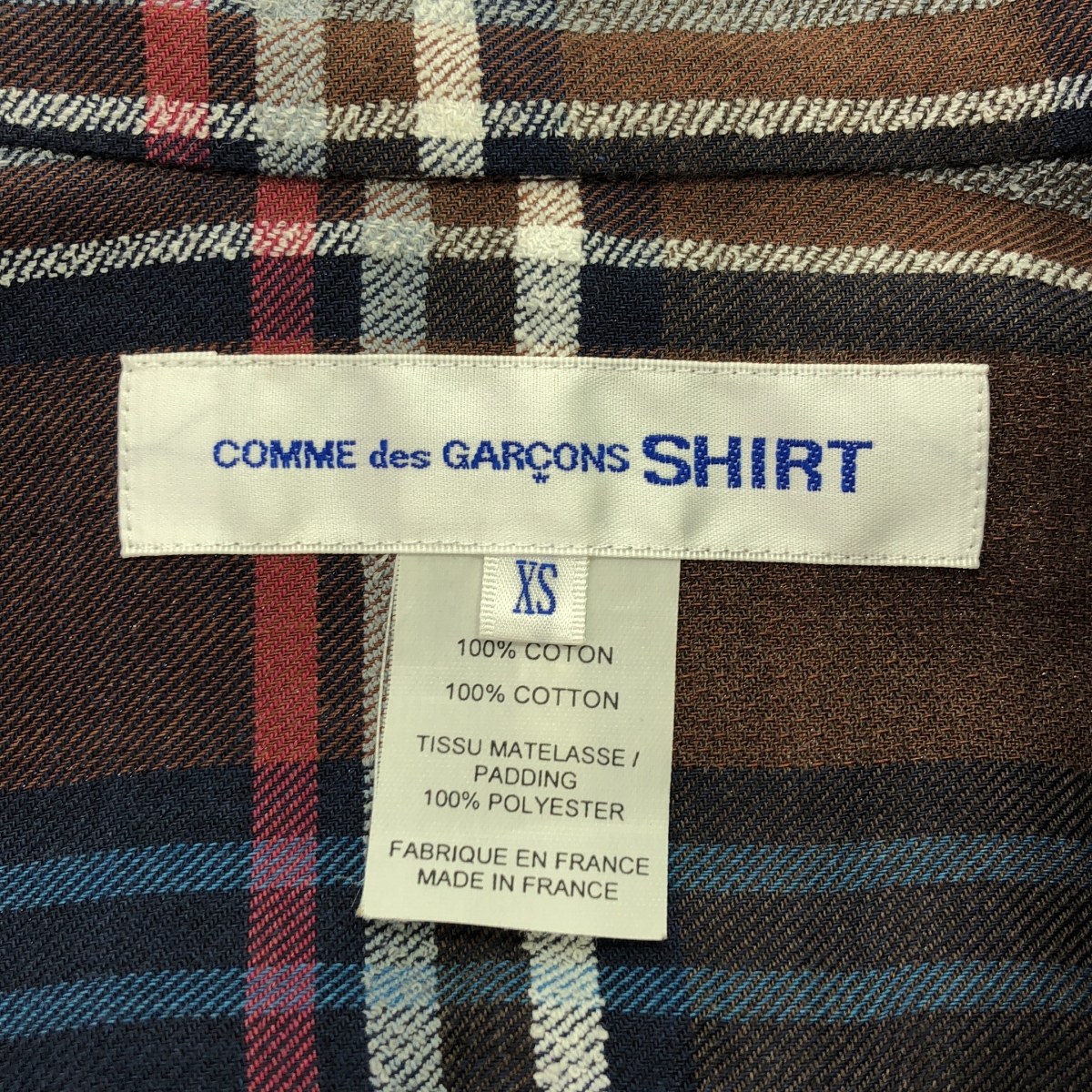 COMME des GARCONS SHIRT / コムデギャルソンシャツ パッデッドスターヨーク コットン チェック 長袖 シャツ