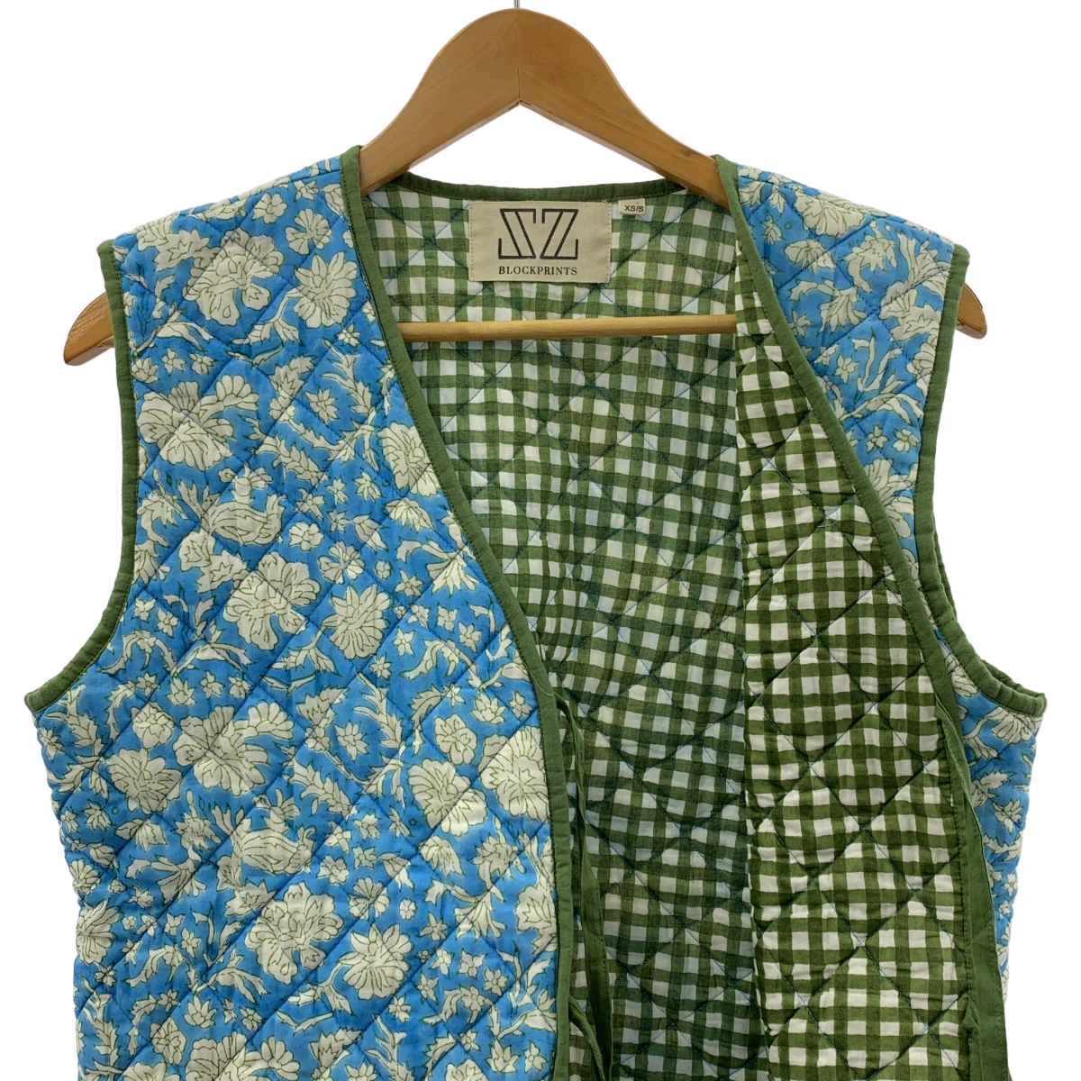 SZ Blockprints / エスゼットブロックプリント MANJU VEST NILA PRINT キルティングベスト