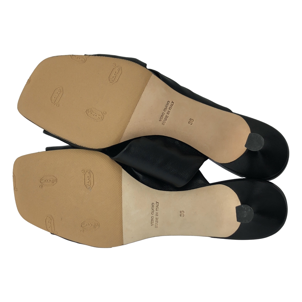 その他 クロスレザー ミュールサンダル