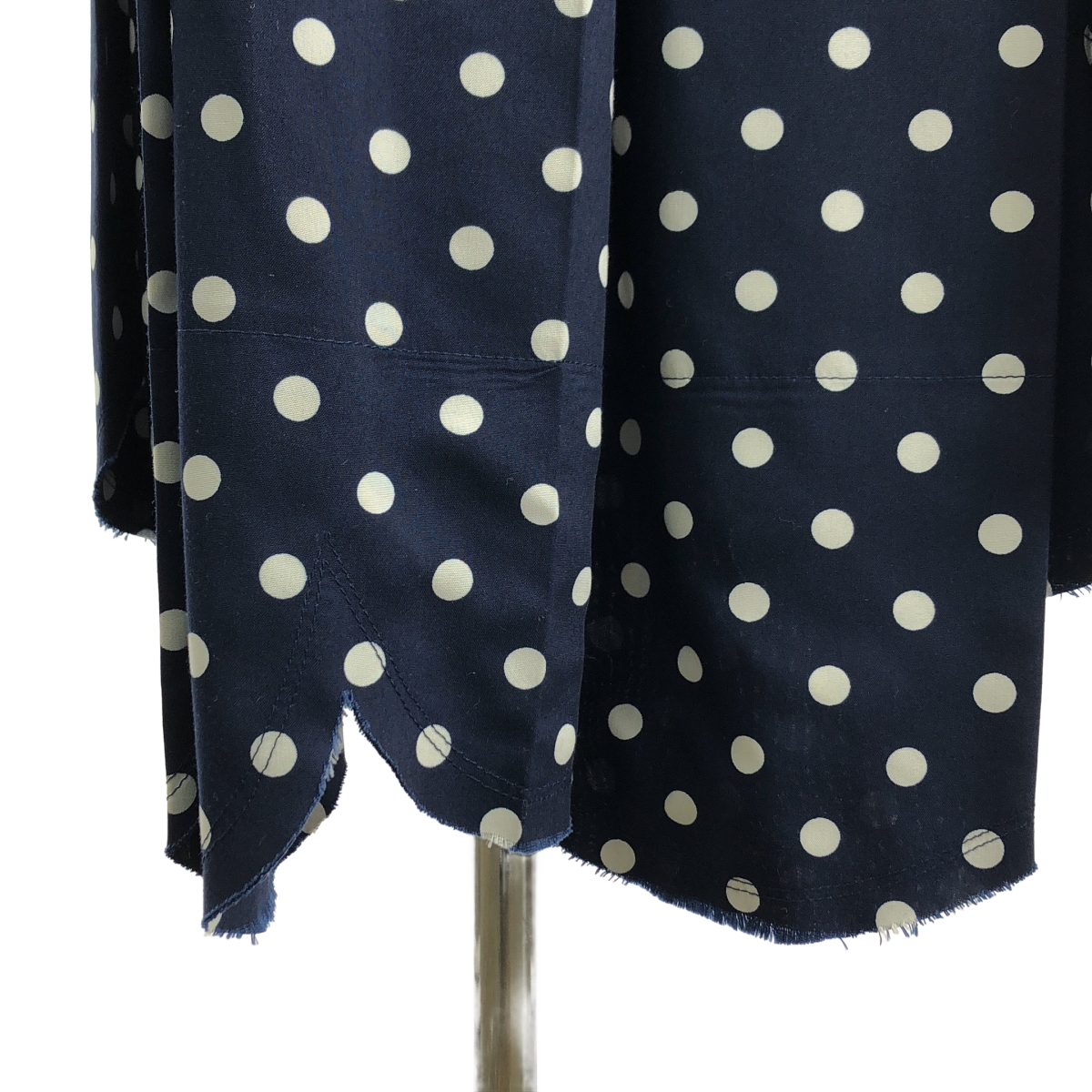 robe de chambre COMME des GARCONS / ローブドシャンブルコムデギャルソン ドット 裁断 プリーツ スカラップ スカート