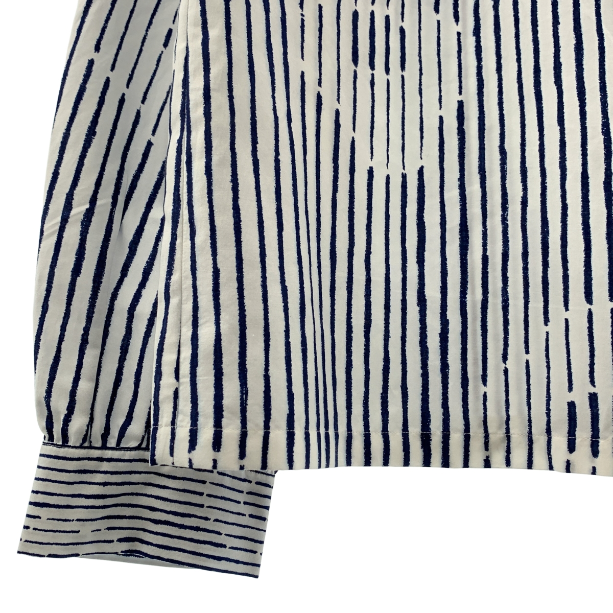 mina perhonen / ミナペルホネン misty flower フラワー ストライプ ラウンドカラー シャツ