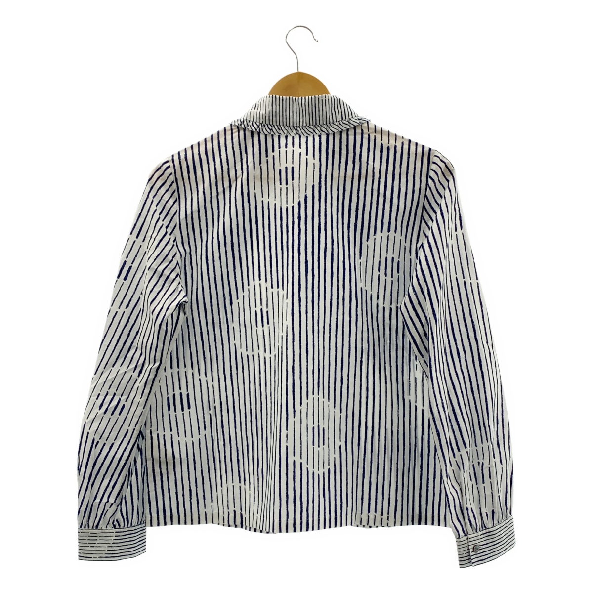 mina perhonen / ミナペルホネン misty flower フラワー ストライプ ラウンドカラー シャツ