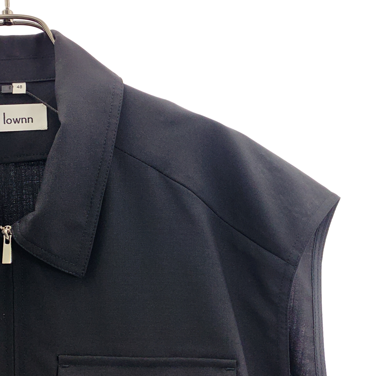 LOWNN / ローン ウール モヘア ノースリーブ ダブルジップ ジャケット