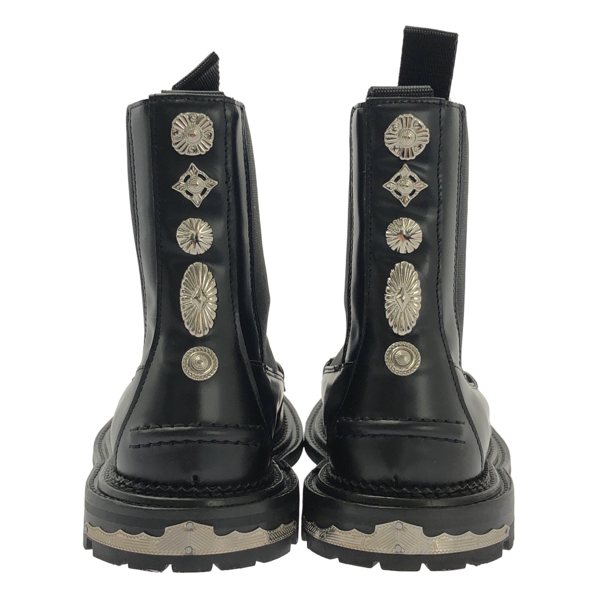 TOGA PULLA / トーガプルラ Stud-Embellished Leather Ankle Boot / レザー コンチョ サイドゴア チェルシーブーツ