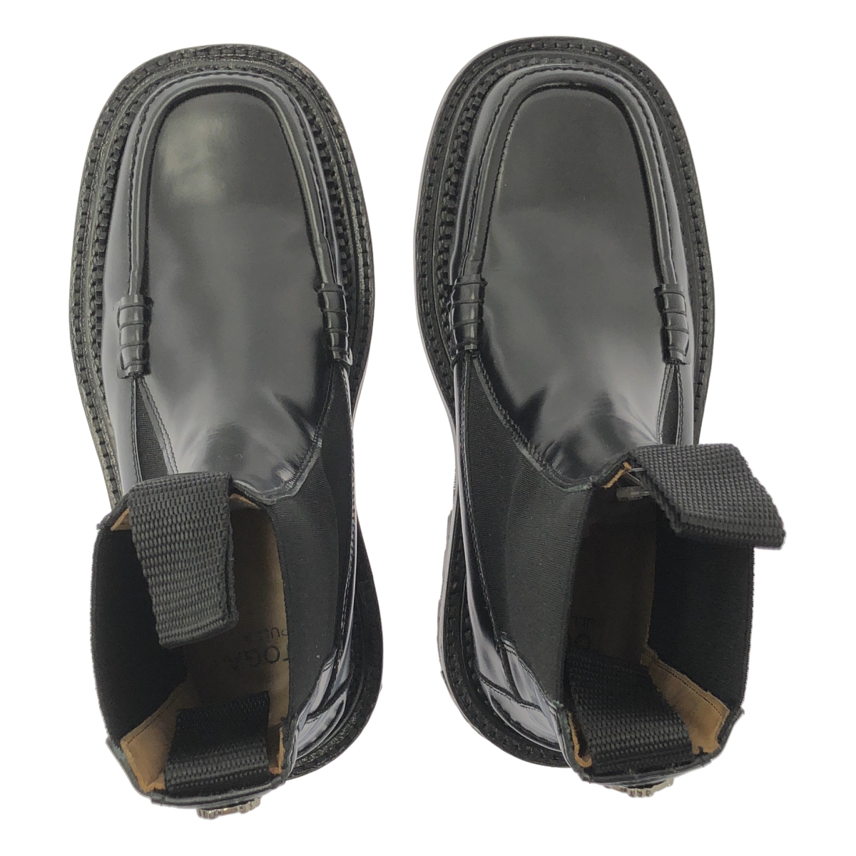 TOGA PULLA / トーガプルラ Stud-Embellished Leather Ankle Boot / レザー コンチョ サイドゴア チェルシーブーツ