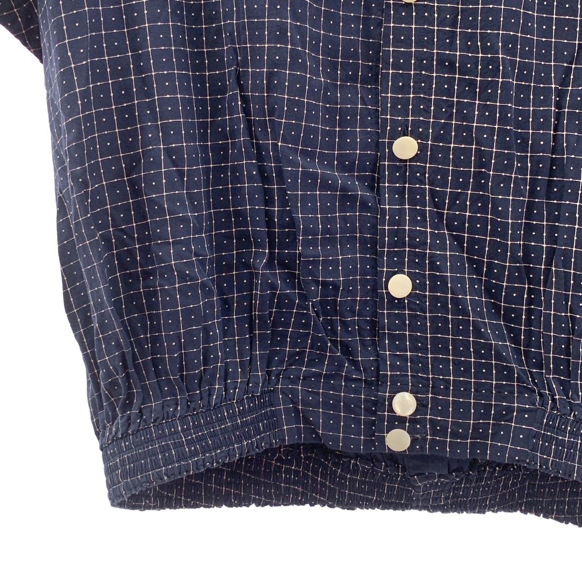 m's braque / エムズブラック レーヨン 総柄 ハーフスリーブシャツ ブラウス