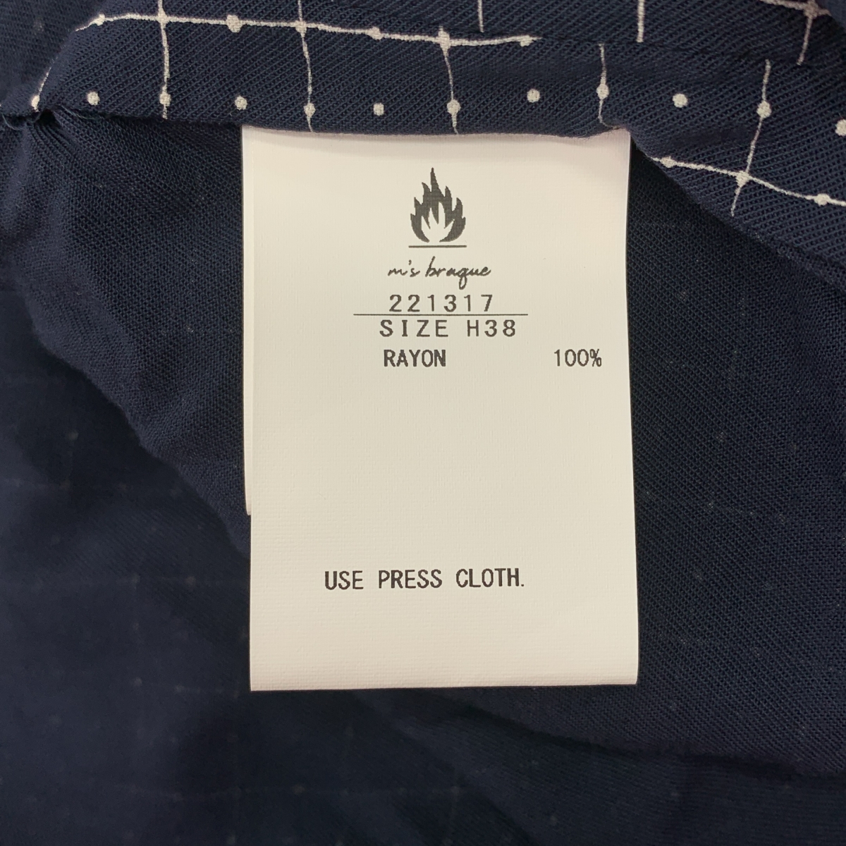 m's braque / エムズブラック レーヨン 総柄 ハーフスリーブシャツ ブラウス