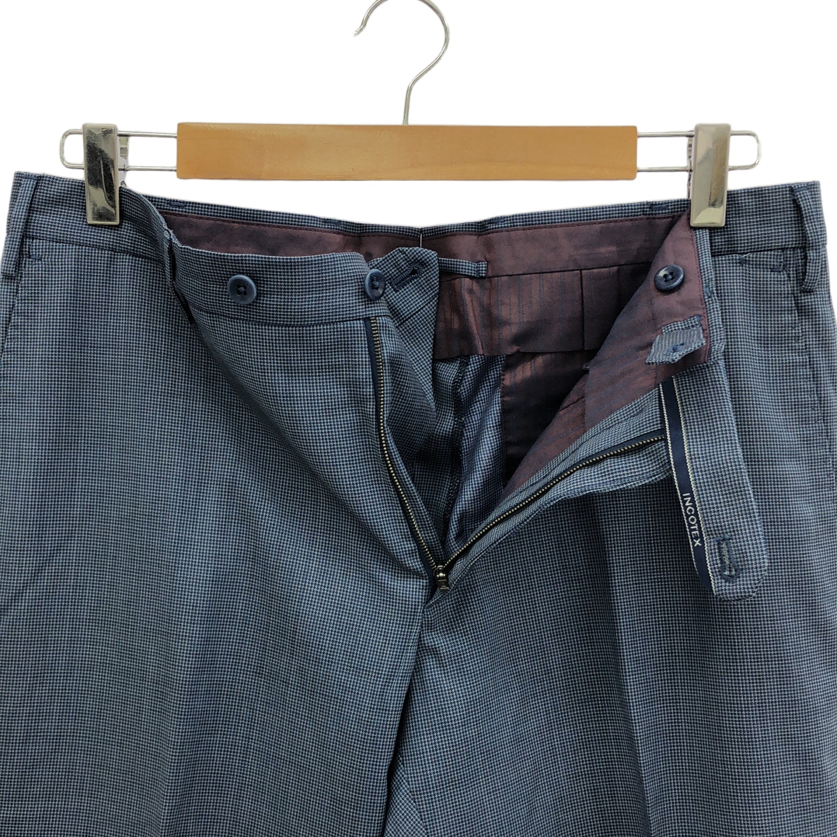 INCOTEX / インコテックス チェック スラックス パンツ