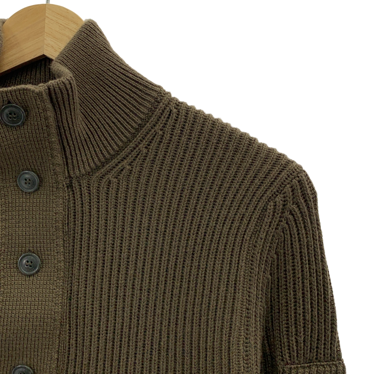 C.P. COMPANY / シーピーカンパニー ウールミックス ボタンネック リブニット