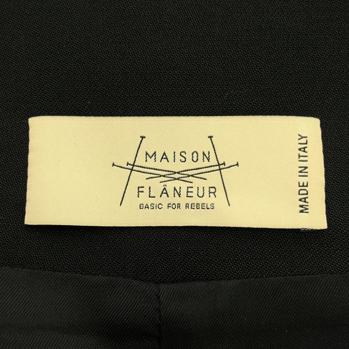 MAISON FLANEUR / メゾンフラネール ハイネック ダブル オーバー ジャケット / 総裏地