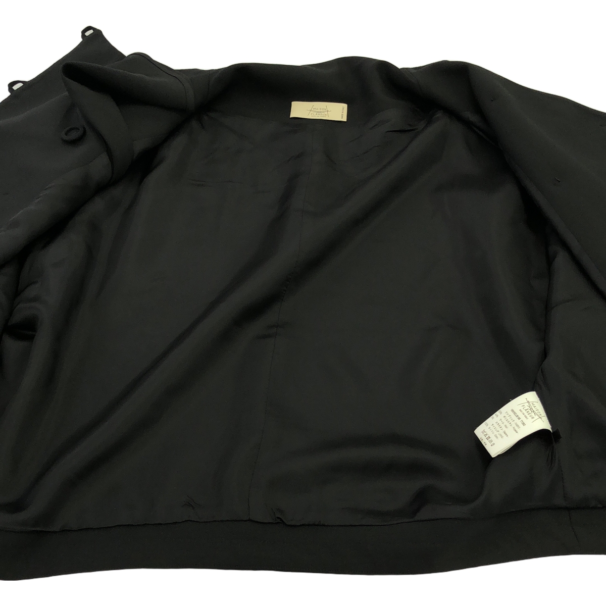 MAISON FLANEUR / メゾンフラネール ハイネック ダブル オーバー ジャケット / 総裏地