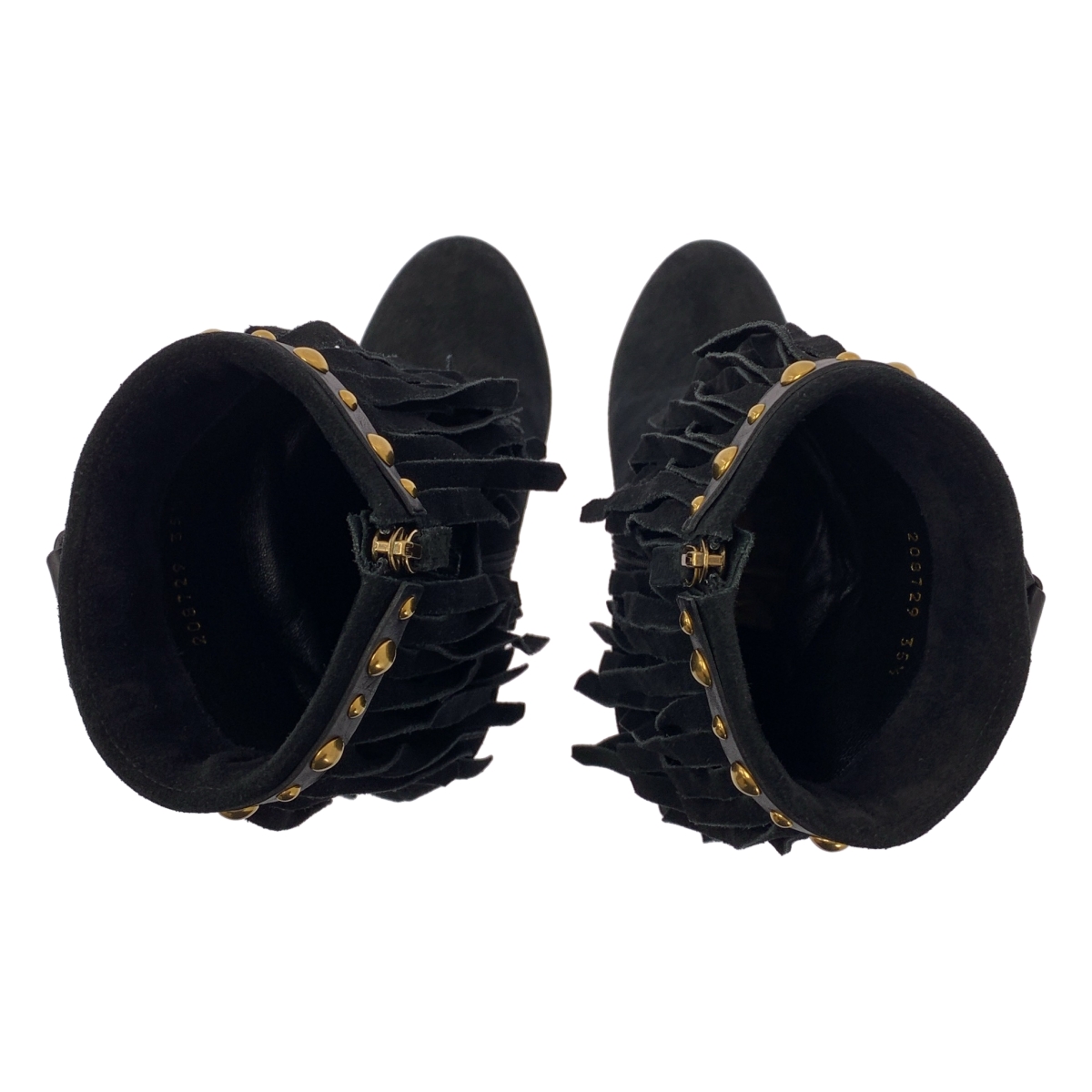 GUCCI / グッチ スエードレザー フリンジ サイドジップ ショートブーツ