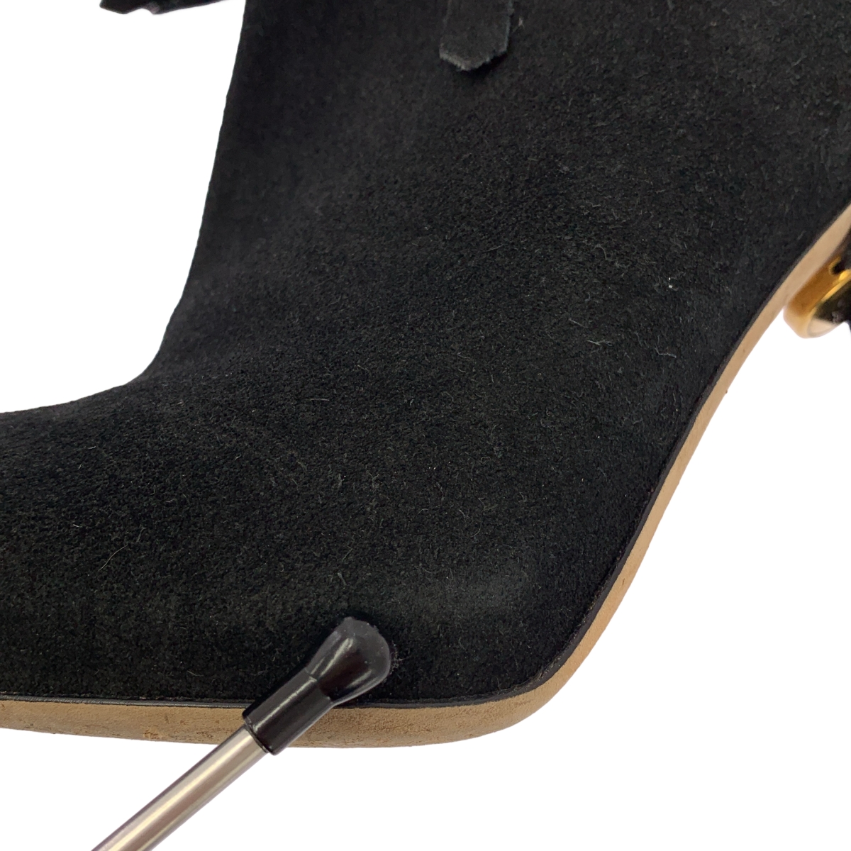 GUCCI / グッチ スエードレザー フリンジ サイドジップ ショートブーツ