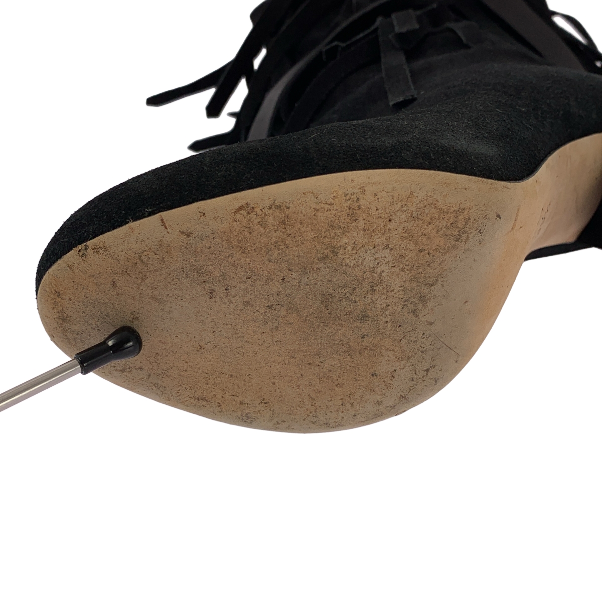 GUCCI / グッチ スエードレザー フリンジ サイドジップ ショートブーツ