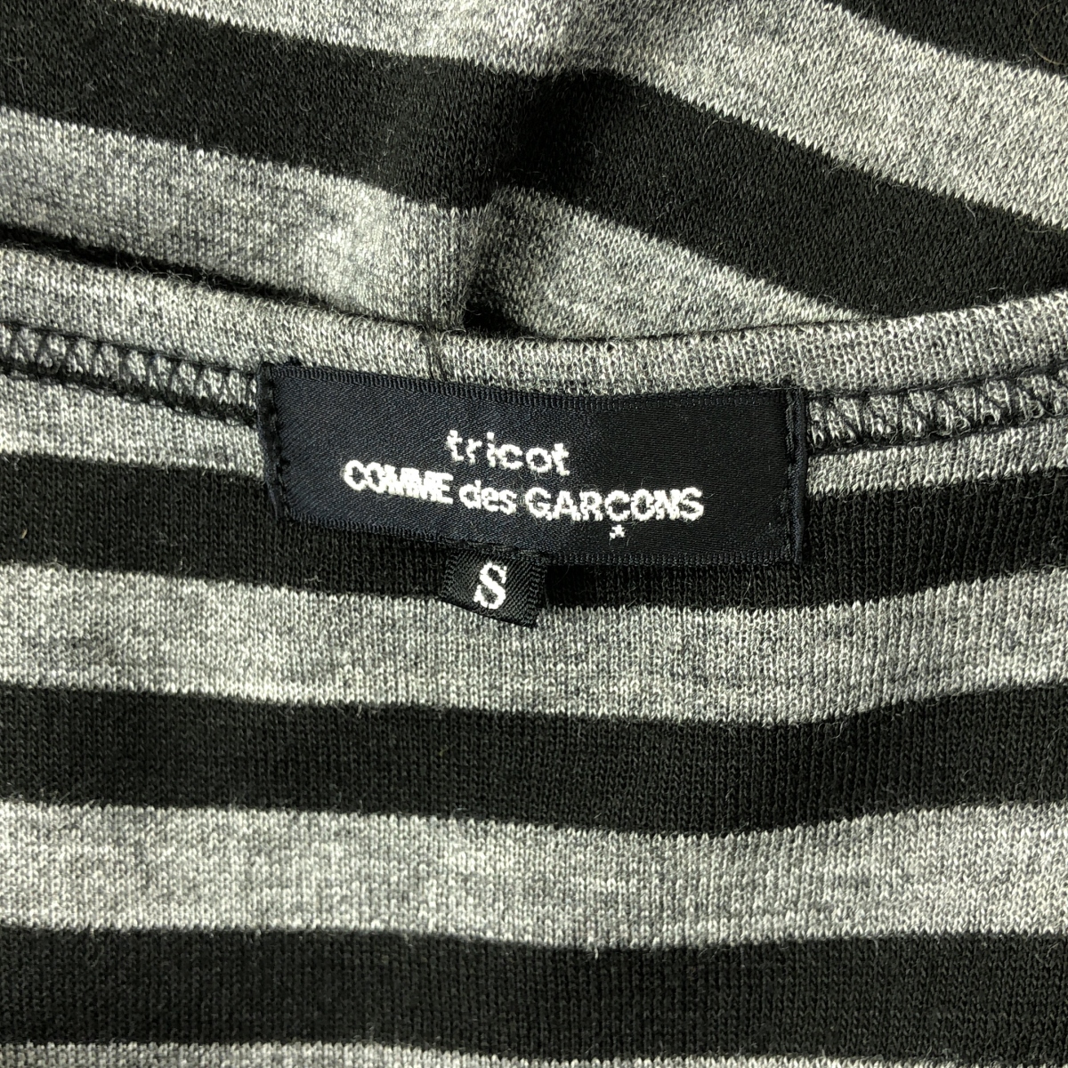 tricot COMME des GARCONS / トリココムデギャルソン フリース付け襟 ボーダー ワンピース