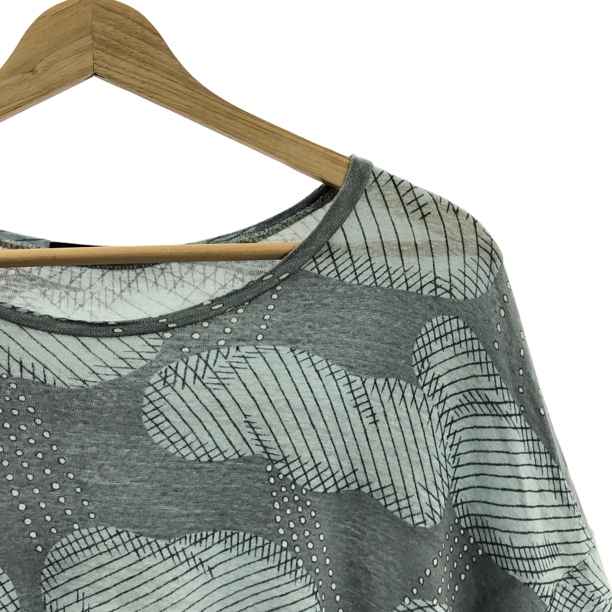 mina perhonen / ミナペルホネン after rain / アフターレイン リネン レーヨン 総柄 クルーネック Tシャツ カットソー