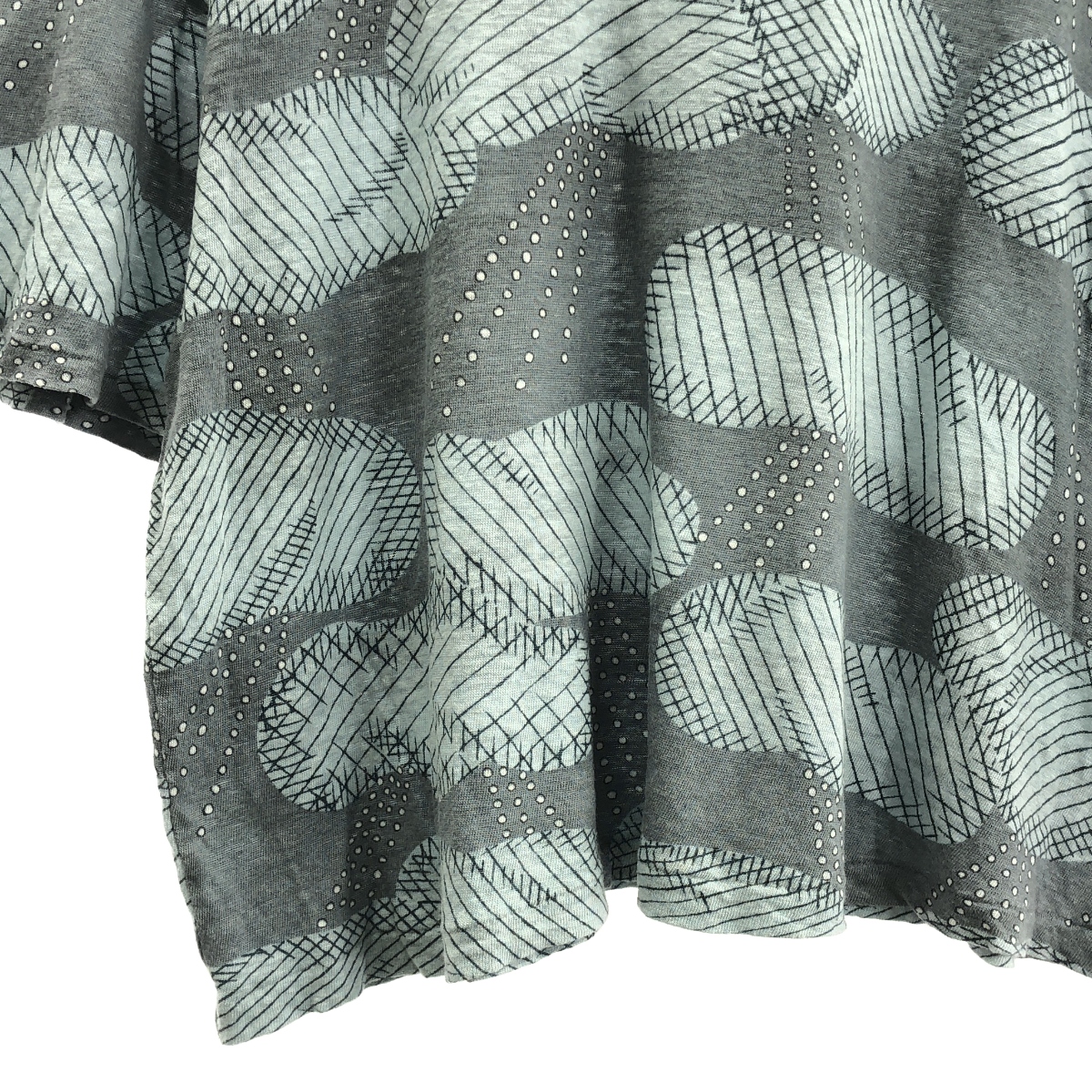 mina perhonen / ミナペルホネン after rain / アフターレイン リネン レーヨン 総柄 クルーネック Tシャツ カットソー