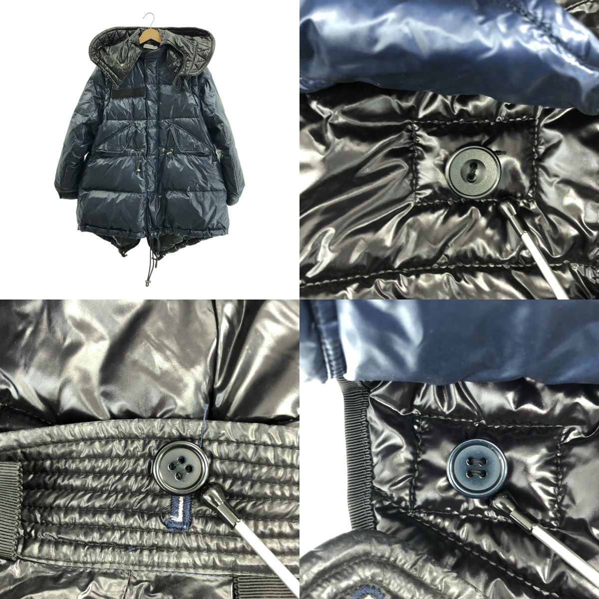 sacai luck / サカイラック オーバーシルエットドローストリング ロング ダウンジャケット / スリーブ・フード着脱可