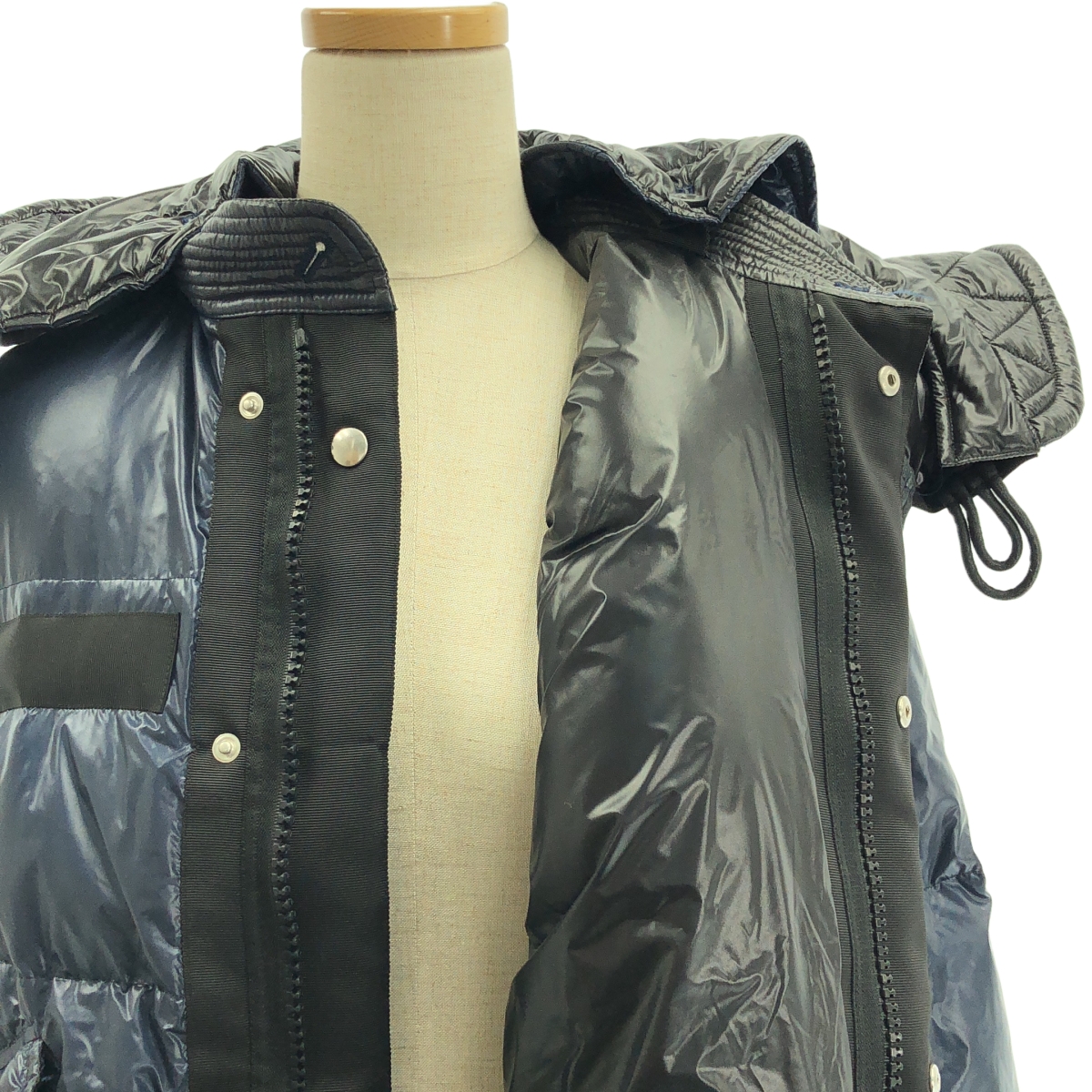 sacai luck / サカイラック オーバーシルエットドローストリング ロング ダウンジャケット / スリーブ・フード着脱可