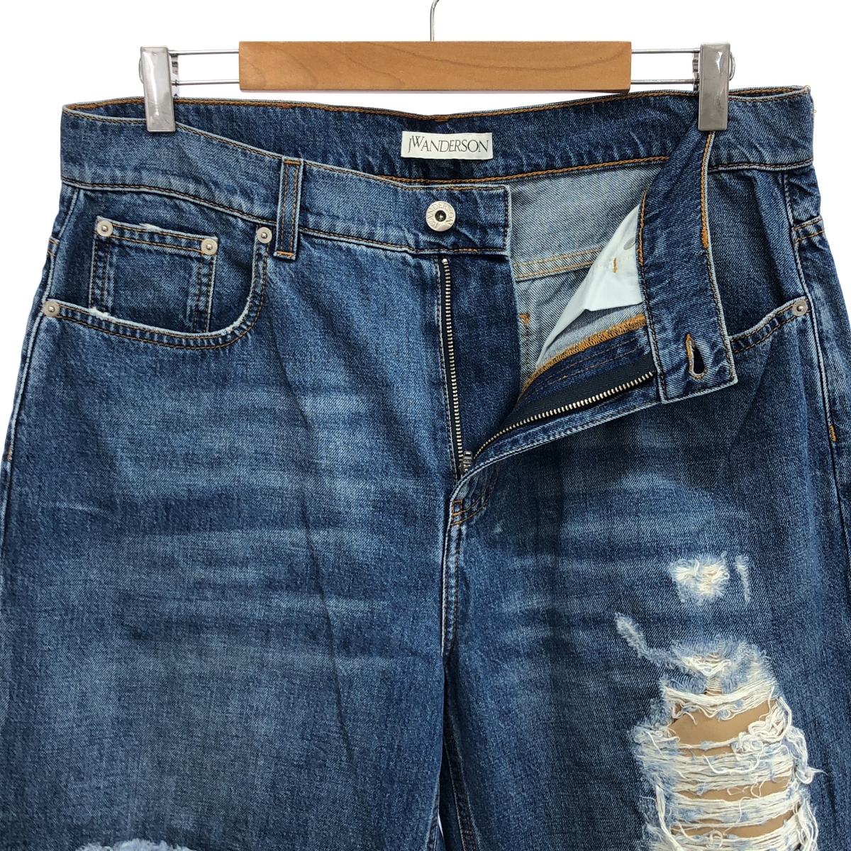 JW Anderson / ジェイダブルアンダーソン DISTRESSED JEAN ダメージ加工 異素材切替 デニムパンツ