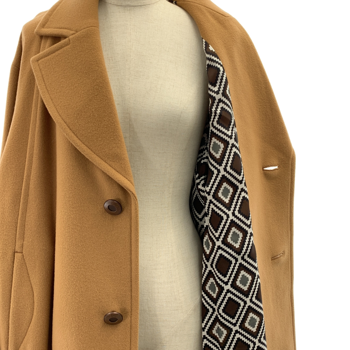 ISSEY MIYAKE / イッセイミヤケ ウール ラグランスリーブ チェスターコート