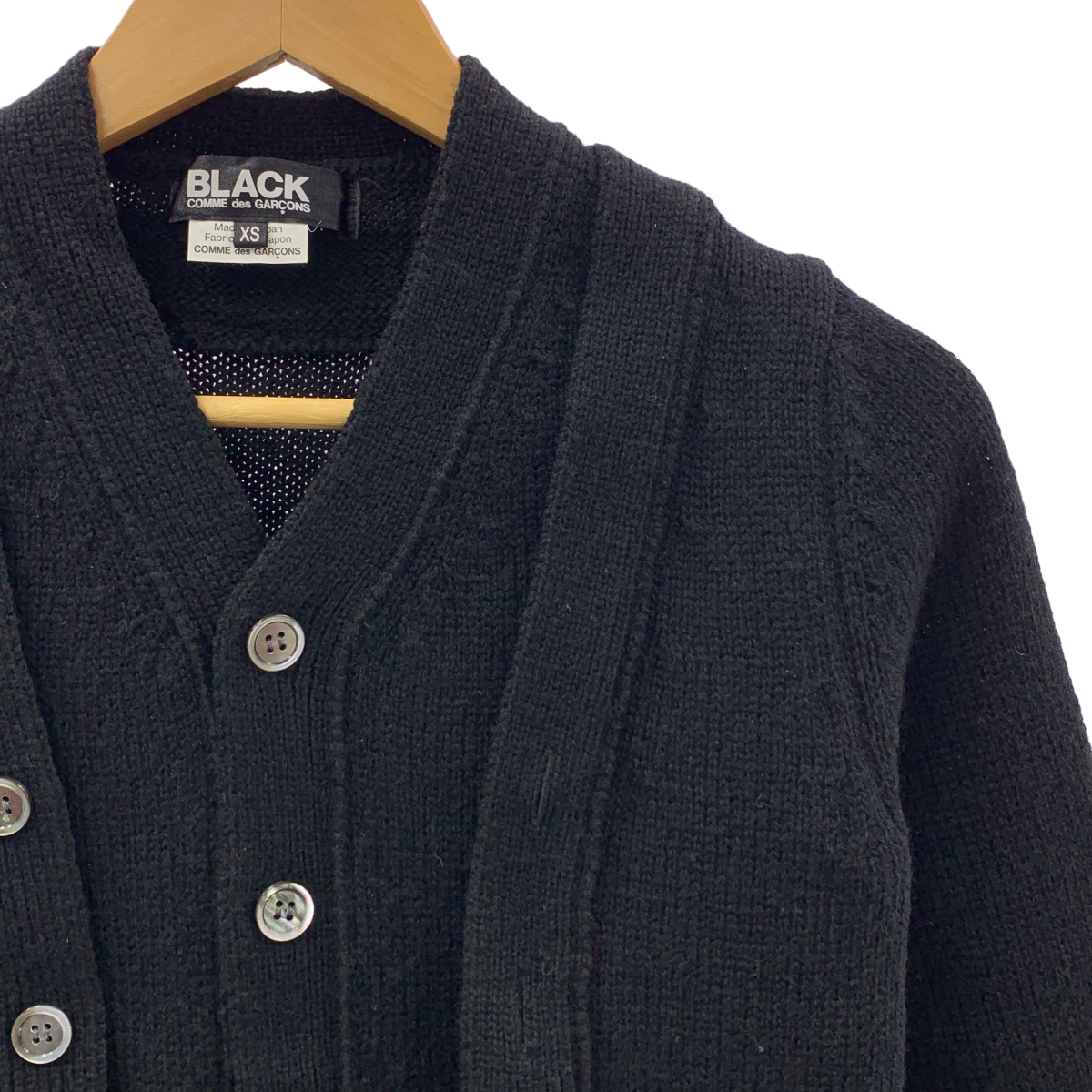 BLACK COMME des GARCONS / ブラックコムデギャルソン Layered Wool Cardigan レイヤード ウール カーディガン