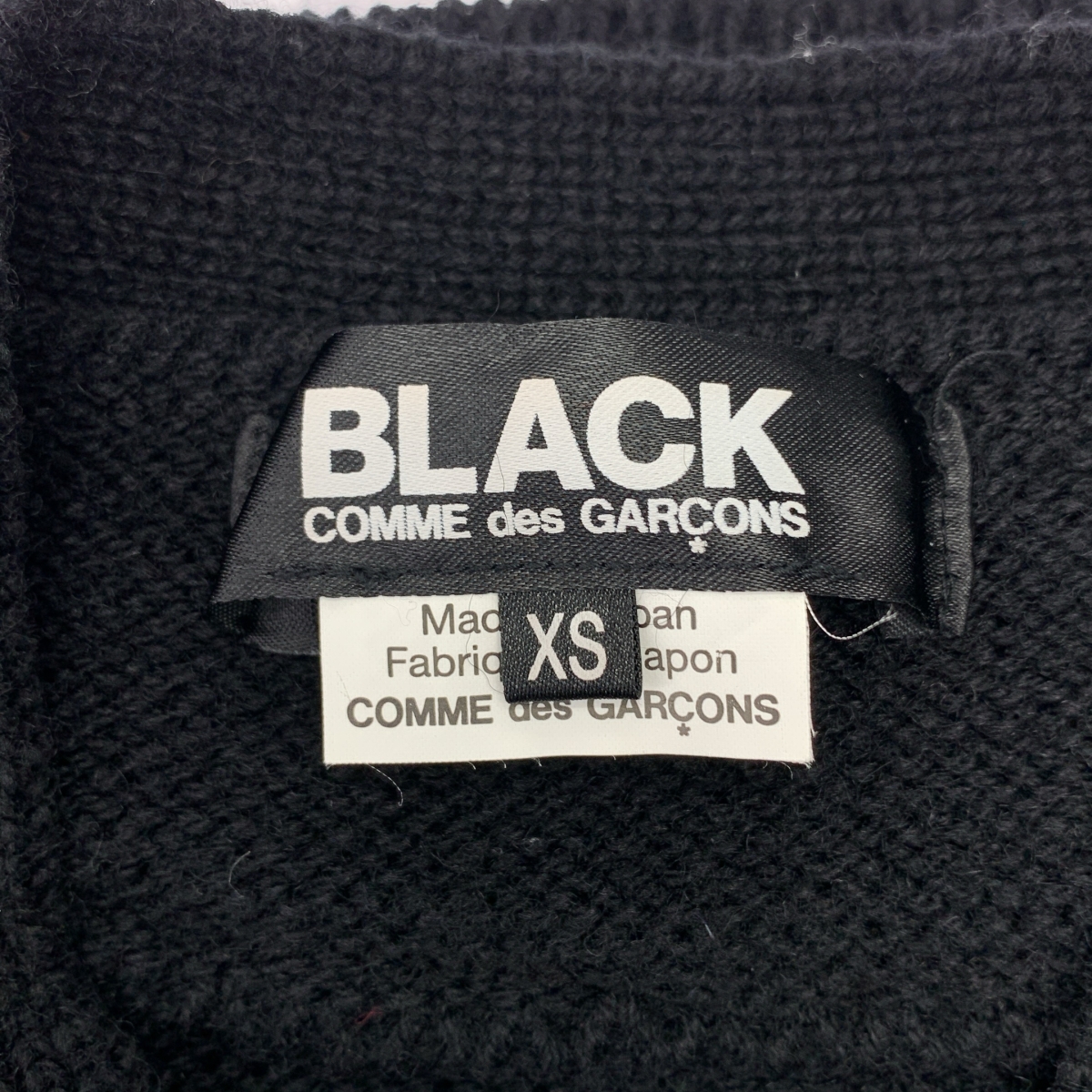 BLACK COMME des GARCONS / ブラックコムデギャルソン Layered Wool Cardigan レイヤード ウール カーディガン