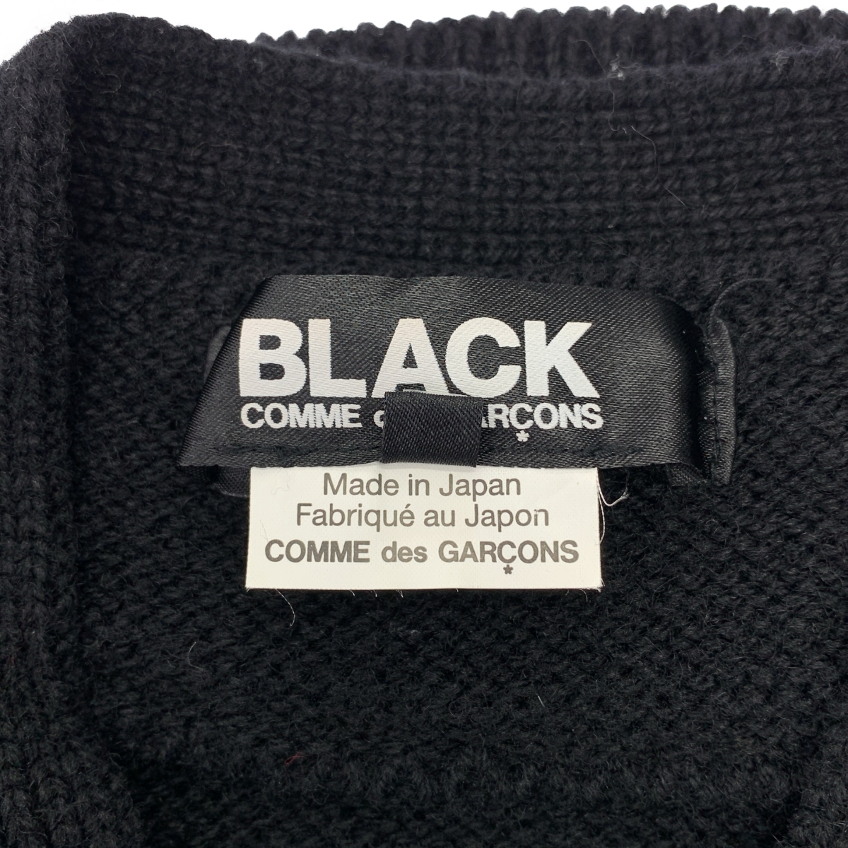 BLACK COMME des GARCONS / ブラックコムデギャルソン Layered Wool Cardigan レイヤード ウール カーディガン