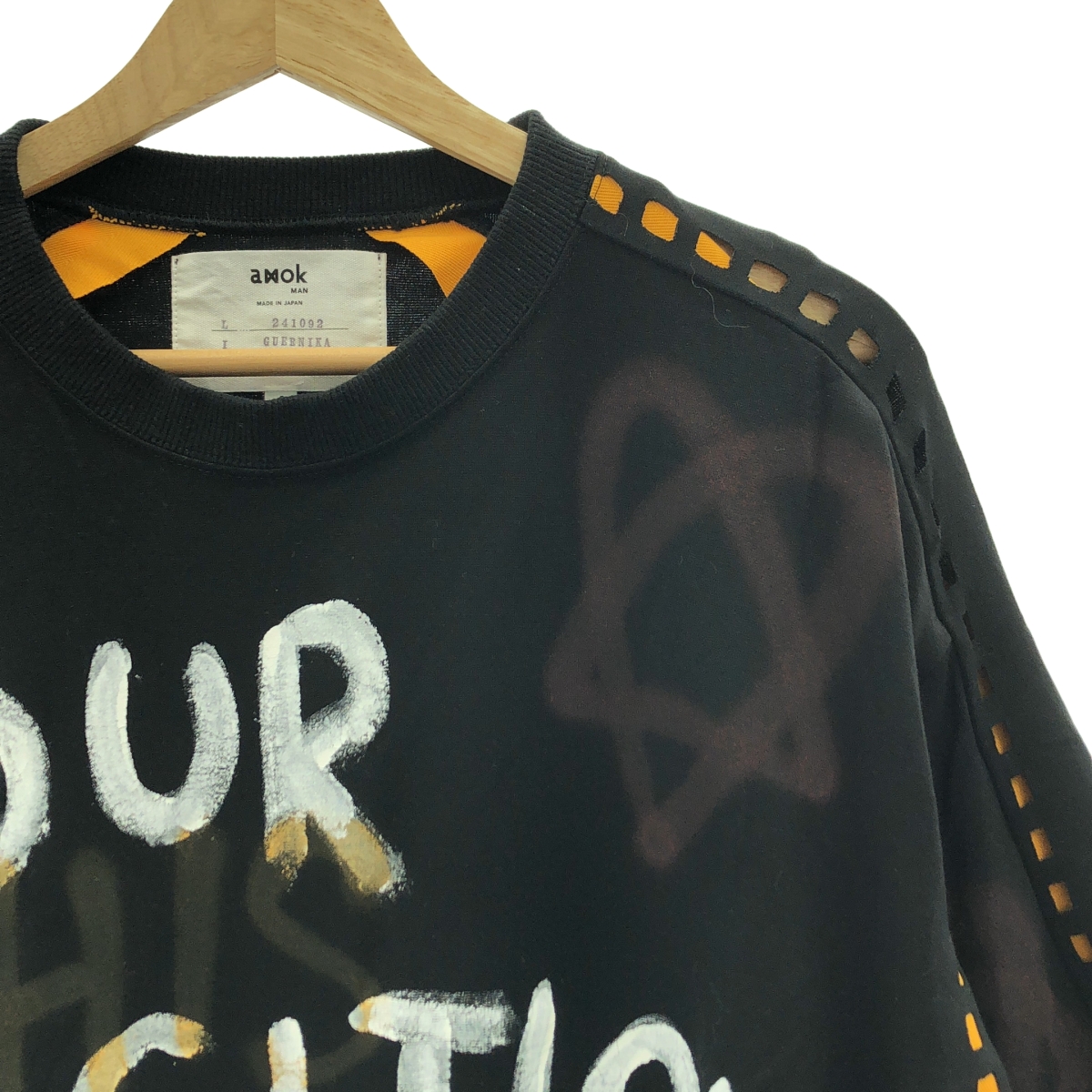 その他 ペンキ加工 ロゴ  クルーネック Tシャツ カットソー