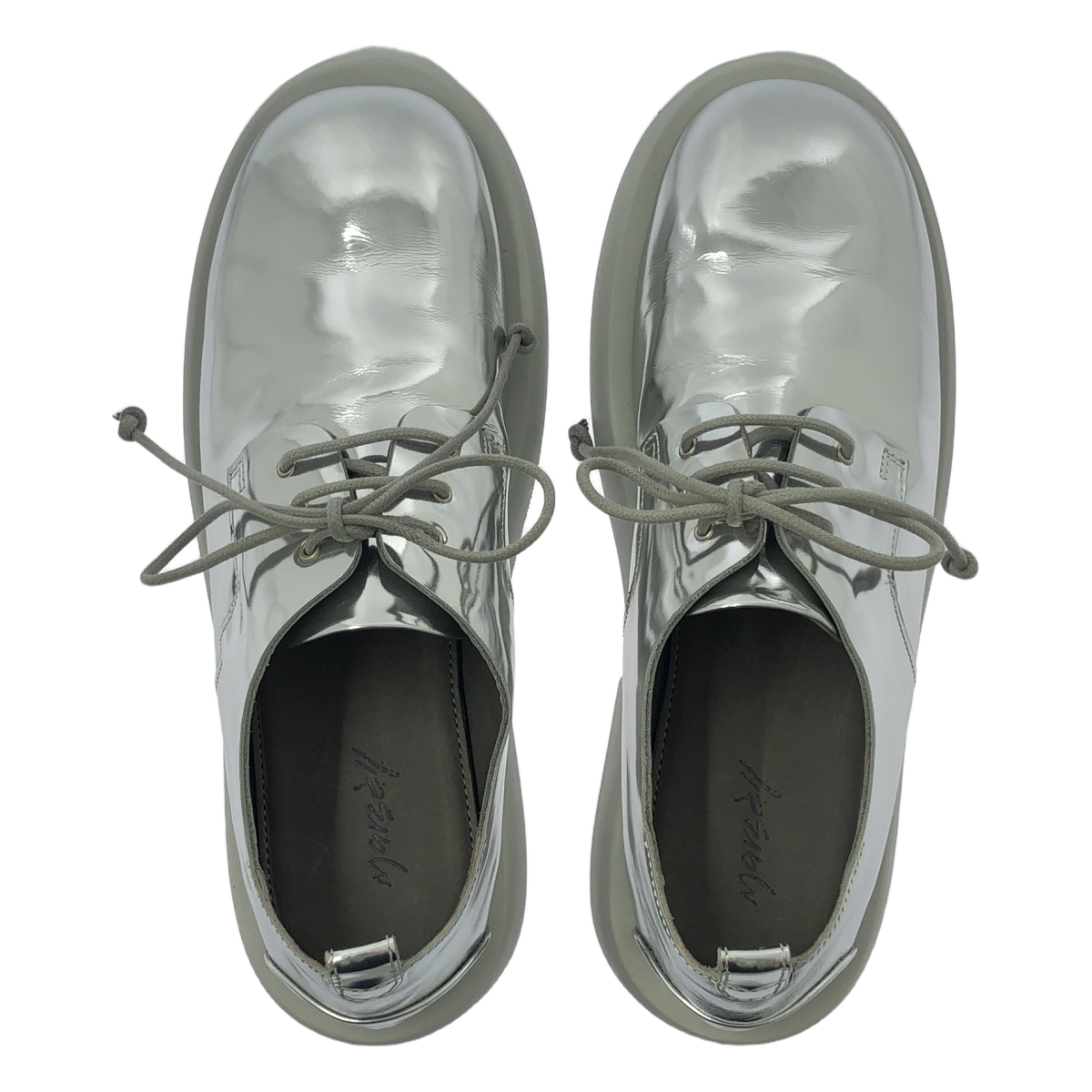 その他 レザー メタリック レースアップ シューズ