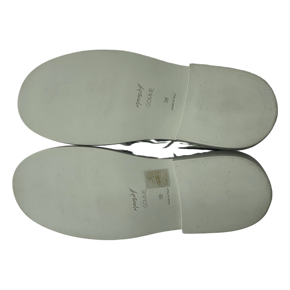 その他 レザー メタリック レースアップ シューズ