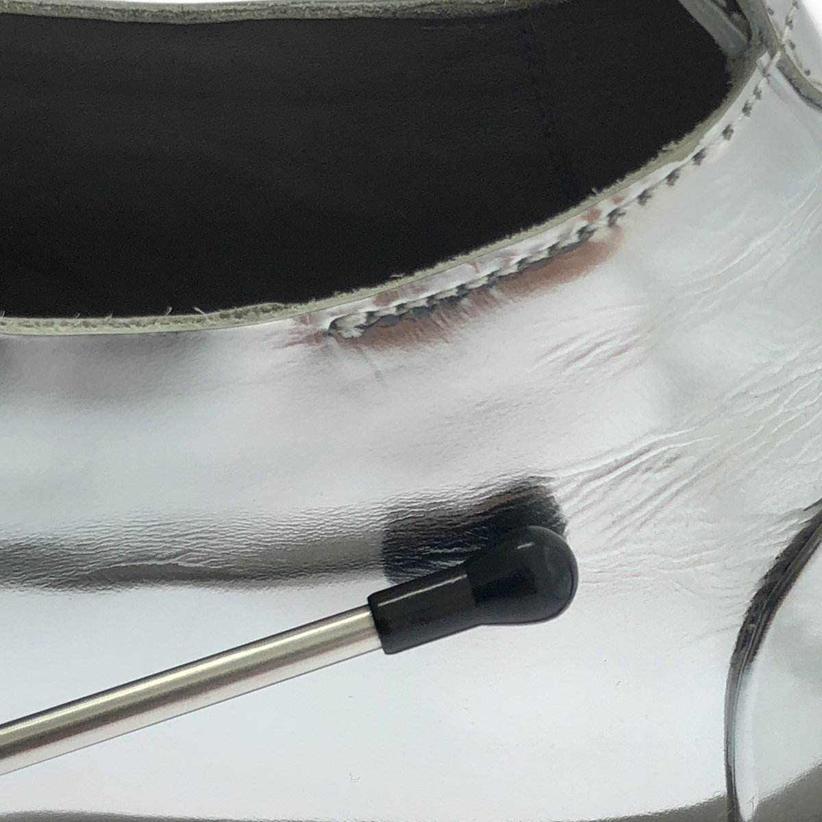 その他 レザー メタリック レースアップ シューズ