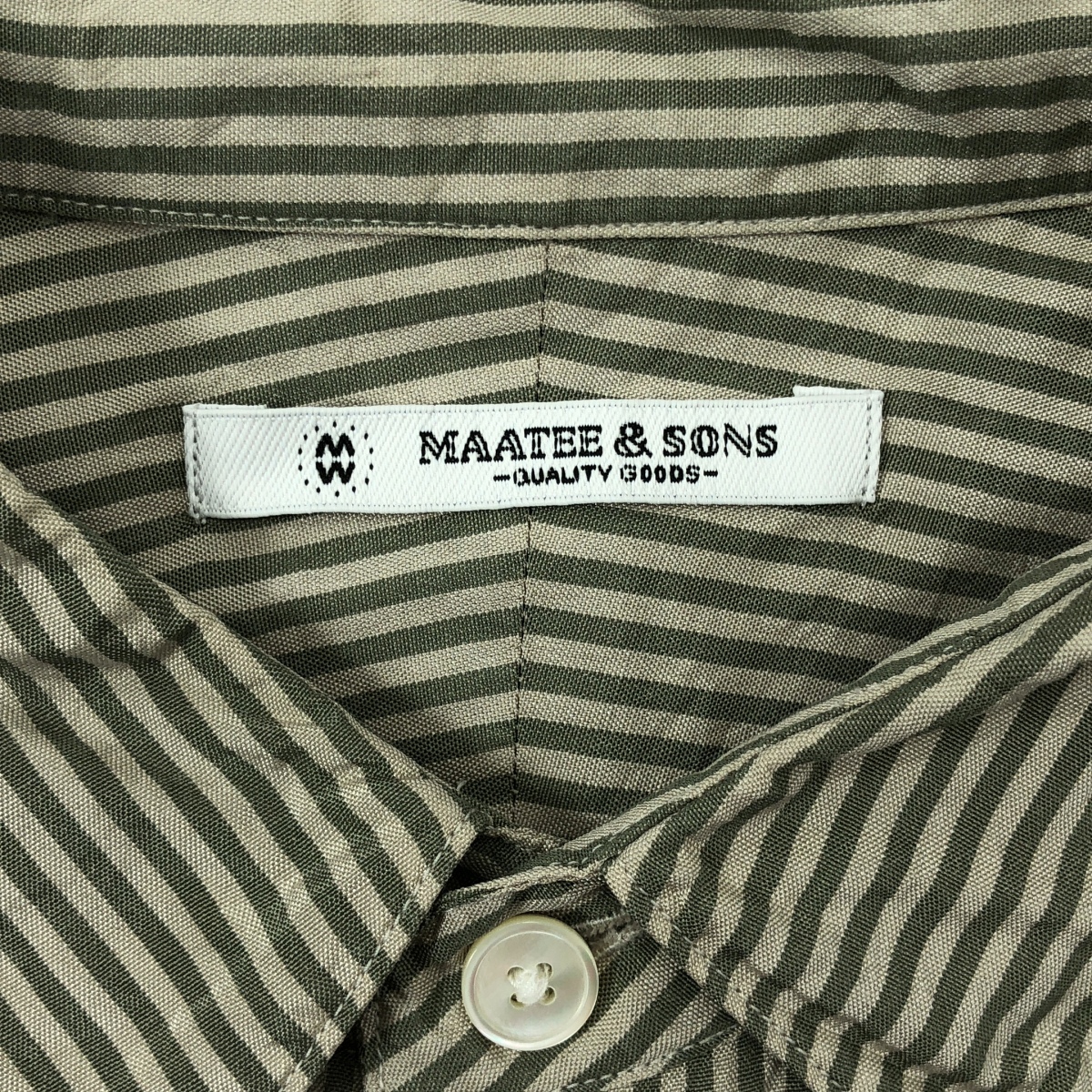 MAATEE&SONS / マーティー&サンズ CHARLES SILK COTTON STRIPE チャールズ シルク コットン ストライプ シャツ